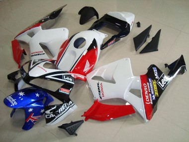 Weiß Schwarz Rot Lee 03-04 CBR600RR Motorrad Verkleidung