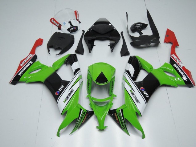 Weiß Schwarz Und Grün 08-10 ZX10R Motorrad Verkleidung Weiß Schwarz Und Grün 08-10 ZX10R Motorrad Verkleidung