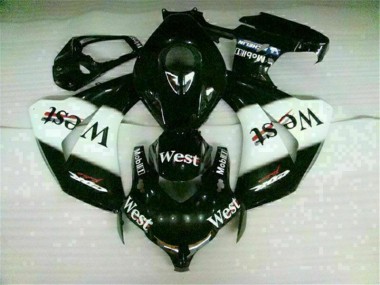 Weiß Schwarz West 08-11 CBR1000RR Motorrad Verkleidung