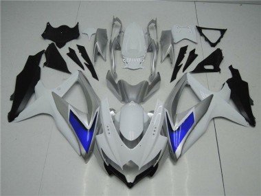Weiß Silber Blau 08-10 GSXR 600/750 Motorrad Verkleidung
