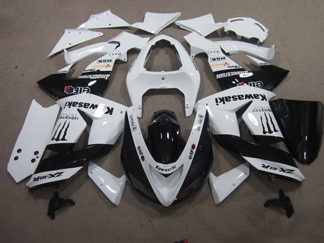 Weiß Touch4 Monster 06-07 ZX10R Motorrad Verkleidung Weiß Touch4 Monster 06-07 ZX10R Motorrad Verkleidung