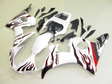 Weiß Und Flamme 03-05 YZF R6 Motorrad Verkleidung